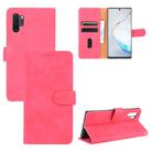 For Samsung Galaxy Note10 Plus Solid Color Skin Feel Magnetic Buckle Horizontal Flip Calf Texture PU Leather Case with Holder & Card Slots & Wallet(Rose Red) - 1