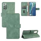 For Samsung Galaxy Note20 Solid Color Skin Feel Magnetic Buckle Horizontal Flip Calf Texture PU Leather Case with Holder & Card Slots & Wallet(Green) - 1