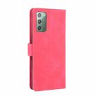 For Samsung Galaxy Note20 Solid Color Skin Feel Magnetic Buckle Horizontal Flip Calf Texture PU Leather Case with Holder & Card Slots & Wallet(Rose Red) - 3