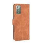 For Samsung Galaxy Note20 Solid Color Skin Feel Magnetic Buckle Horizontal Flip Calf Texture PU Leather Case with Holder & Card Slots & Wallet(Brown) - 3