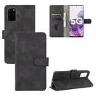 For Samsung Galaxy S20 Plus Solid Color Skin Feel Magnetic Buckle Horizontal Flip Calf Texture PU Leather Case with Holder & Card Slots & Wallet(Black) - 1
