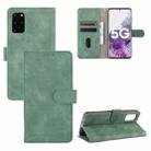 For Samsung Galaxy S20 Plus Solid Color Skin Feel Magnetic Buckle Horizontal Flip Calf Texture PU Leather Case with Holder & Card Slots & Wallet(Green) - 1