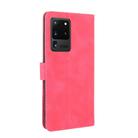 For Samsung Galaxy S20 Ultra Solid Color Skin Feel Magnetic Buckle Horizontal Flip Calf Texture PU Leather Case with Holder & Card Slots & Wallet(Rose Red) - 2