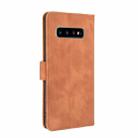 For Samsung Galaxy S10 Solid Color Skin Feel Magnetic Buckle Horizontal Flip Calf Texture PU Leather Case with Holder & Card Slots & Wallet(Brown) - 3