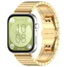 For Huawei Watch Fit3 Kalebol Solid Stainless Steel Strap(Gold) - 1