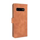 For Samsung Galaxy S10 Plus Solid Color Skin Feel Magnetic Buckle Horizontal Flip Calf Texture PU Leather Case with Holder & Card Slots & Wallet(Brown) - 3