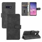 For Samsung Galaxy S10e Solid Color Skin Feel Magnetic Buckle Horizontal Flip Calf Texture PU Leather Case with Holder & Card Slots & Wallet(Black) - 1