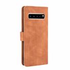 For Samsung Galaxy S10 5G Solid Color Skin Feel Magnetic Buckle Horizontal Flip Calf Texture PU Leather Case with Holder & Card Slots & Wallet(Brown) - 3