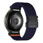 For Samsung Galaxy Watch 7 / 6 / 5 / 4 Press Button Connector Parachute Buckle Elastic Nylon Watch Band(Dark Blue) - 1