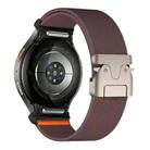 For Samsung Galaxy Watch 7 / 6 / 5 / 4 Press Button Connector Parachute Buckle Elastic Nylon Watch Band(Smoky Purple) - 1