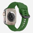 For Apple Watch 46mm / 49mm / 45mm / 44mm Kalebol Ripple Sports Silicone Strap(Army Green) - 2