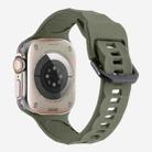 For Apple Watch 42mm / 41mm / 40mm / 38mm Kalebol Ripple Sports Silicone Strap(Dark Green) - 2