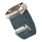 For Apple Watch 46mm / 49mm / 45mm / 44mm Kalebol Canvas Pattern Nylon Loop Strap(Blue) - 3