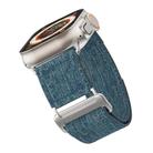 For Apple Watch 46mm / 49mm / 45mm / 44mm Kalebol Canvas Pattern Nylon Loop Strap(Light Blue) - 3