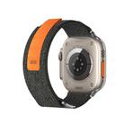 For Apple Watch 42mm / 41mm / 40mm / 38mm Kalebol Canvas Pattern Nylon Loop Strap(Black) - 2