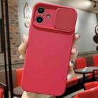 For iPhone 16 Slid Camera Shield Liquid Silicone TPU Phone Case(Red) - 1