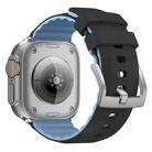 For Apple Watch 46mm / 49mm / 45mm / 44mm Kalebol Contrast Two-tone Silicone Strap(Black) - 2