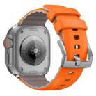 For Apple Watch 46mm / 49mm / 45mm / 44mm Kalebol Contrast Two-tone Silicone Strap(Orange) - 2