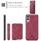 For Samsung Galaxy S25 Edge 5G JEEHOOD J02 Magnetic Zipper Horizontal Flip Leather Phone Case(Red) - 2