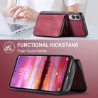 For Samsung Galaxy S25 Edge 5G JEEHOOD J02 Magnetic Zipper Horizontal Flip Leather Phone Case(Red) - 3