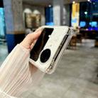 For OPPO Find N3 Flip Pearlescent Shell Texture MagSafe Phone Case(Beige) - 3