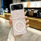 For Samsung Galaxy Z Flip4 Pearlescent Shell Texture MagSafe Phone Case(Pink) - 2