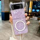 For Samsung Galaxy Z Flip4 Pearlescent Shell Texture MagSafe Phone Case(Purple) - 2