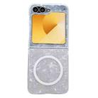 For Samsung Galaxy Z Flip5 Pearlescent Shell Texture MagSafe Phone Case(White) - 1