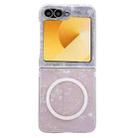 For Samsung Galaxy Z Flip6 Pearlescent Shell Texture MagSafe Phone Case(Pink) - 1
