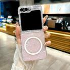 For Samsung Galaxy Z Flip6 Pearlescent Shell Texture MagSafe Phone Case(Pink) - 2
