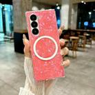 For Samsung Galaxy Z Fold3 5G Pearlescent Shell Texture MagSafe Phone Case(Red) - 2