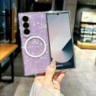 For Samsung Galaxy Z Fold3 5G Pearlescent Shell Texture MagSafe Phone Case(Purple) - 2