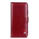 For Xiaomi Redmi 9C 3-Color Pearl Texture Magnetic Buckle Horizontal Flip PU Leather Case with Card Slots & Wallet & Holder(Wine Red) - 2