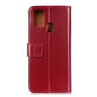 For Xiaomi Redmi 9C 3-Color Pearl Texture Magnetic Buckle Horizontal Flip PU Leather Case with Card Slots & Wallet & Holder(Wine Red) - 3