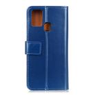 For Xiaomi Redmi 9C 3-Color Pearl Texture Magnetic Buckle Horizontal Flip PU Leather Case with Card Slots & Wallet & Holder(Blue) - 3