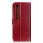 For Xiaomi Mi 10 5G 3-Color Pearl Texture Magnetic Buckle Horizontal Flip PU Leather Case with Card Slots & Wallet & Holder(Wine Red) - 3