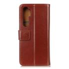 For Xiaomi Mi Note 10 Lite 3-Color Pearl Texture Magnetic Buckle Horizontal Flip PU Leather Case with Card Slots & Wallet & Holder(Brown) - 3