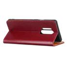 For OnePlus 8 Pro 3-Color Pearl Texture Magnetic Buckle Horizontal Flip PU Leather Case with Card Slots & Wallet & Holder(Wine Red) - 3