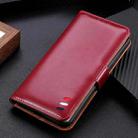 For OnePlus 8 Pro 3-Color Pearl Texture Magnetic Buckle Horizontal Flip PU Leather Case with Card Slots & Wallet & Holder(Wine Red) - 5