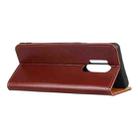 For OnePlus 8 Pro 3-Color Pearl Texture Magnetic Buckle Horizontal Flip PU Leather Case with Card Slots & Wallet & Holder(Brown) - 3