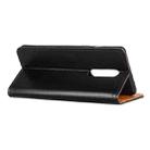 For OnePlus 8 3-Color Pearl Texture Magnetic Buckle Horizontal Flip PU Leather Case with Card Slots & Wallet & Holder(Black) - 3