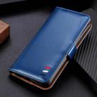 For OnePlus 8 3-Color Pearl Texture Magnetic Buckle Horizontal Flip PU Leather Case with Card Slots & Wallet & Holder(Blue) - 5