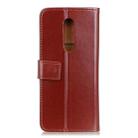For OnePlus 8 3-Color Pearl Texture Magnetic Buckle Horizontal Flip PU Leather Case with Card Slots & Wallet & Holder(Brown) - 2