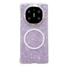 For Huawei Mate X6 Pearlescent Shell Texture MagSafe Phone Case(Purple) - 1