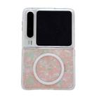 For Huawei Pura X Pearlescent Shell Texture MagSafe Phone Case(Pink Green) - 1