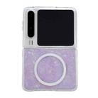 For Huawei Pura X Pearlescent Shell Texture MagSafe Phone Case(Purple) - 1
