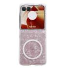 For Motorola Razr 50 Pearlescent Shell Texture MagSafe Phone Case(Pink) - 1