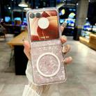 For Motorola Razr 50 Pearlescent Shell Texture MagSafe Phone Case(Pink) - 2