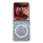 For Motorola Razr 60 Ultra Pearlescent Shell Texture MagSafe Phone Case(White) - 1