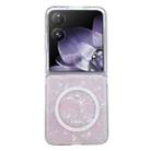For Xiaomi Mix Flip Pearlescent Shell Texture MagSafe Phone Case(Pink) - 1